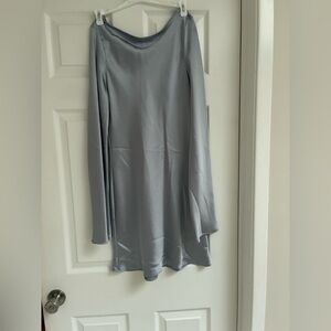 Elegant Silver Long Sleeve Dress by Zara